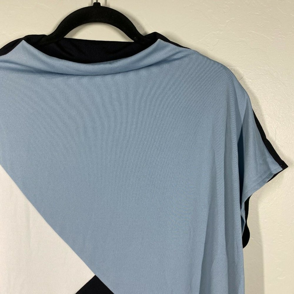 ALFANI Blue Color-blocked Dropped Shoulder Popover Top Women's XL *Flaw* - Picture 3 of 8